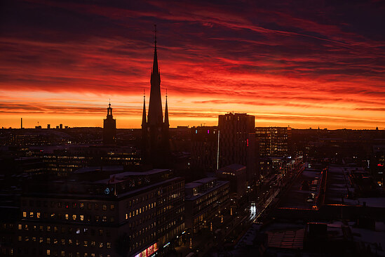Stockholm Center Sunset