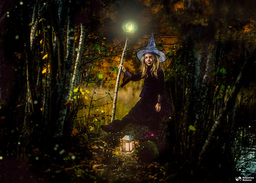 Halloween photo session composite